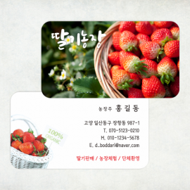 딸기 농장 체험 명함(1513)